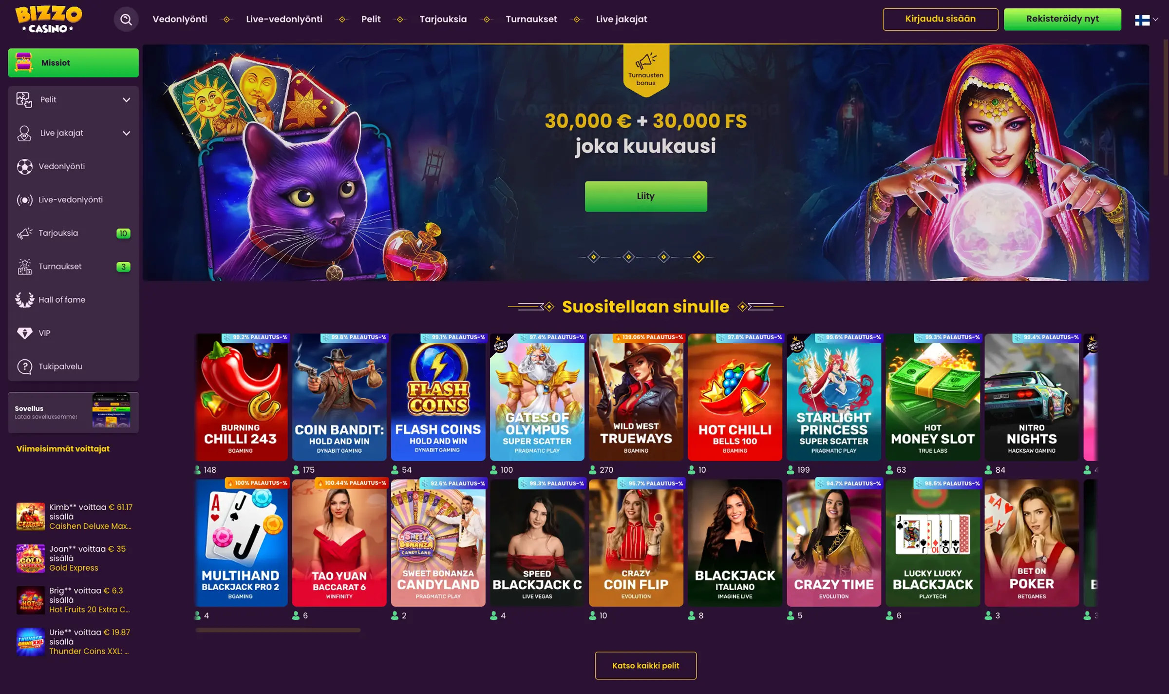 Bizzo Casino Verkkokasinopelit